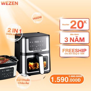 [Hàng cao cấp xuất Au] Nồi Chiên Không Dầu 2 in 1 Tích Hợp Chiên Và Nướng 5L Bảo hành 3 năm - WEZEN