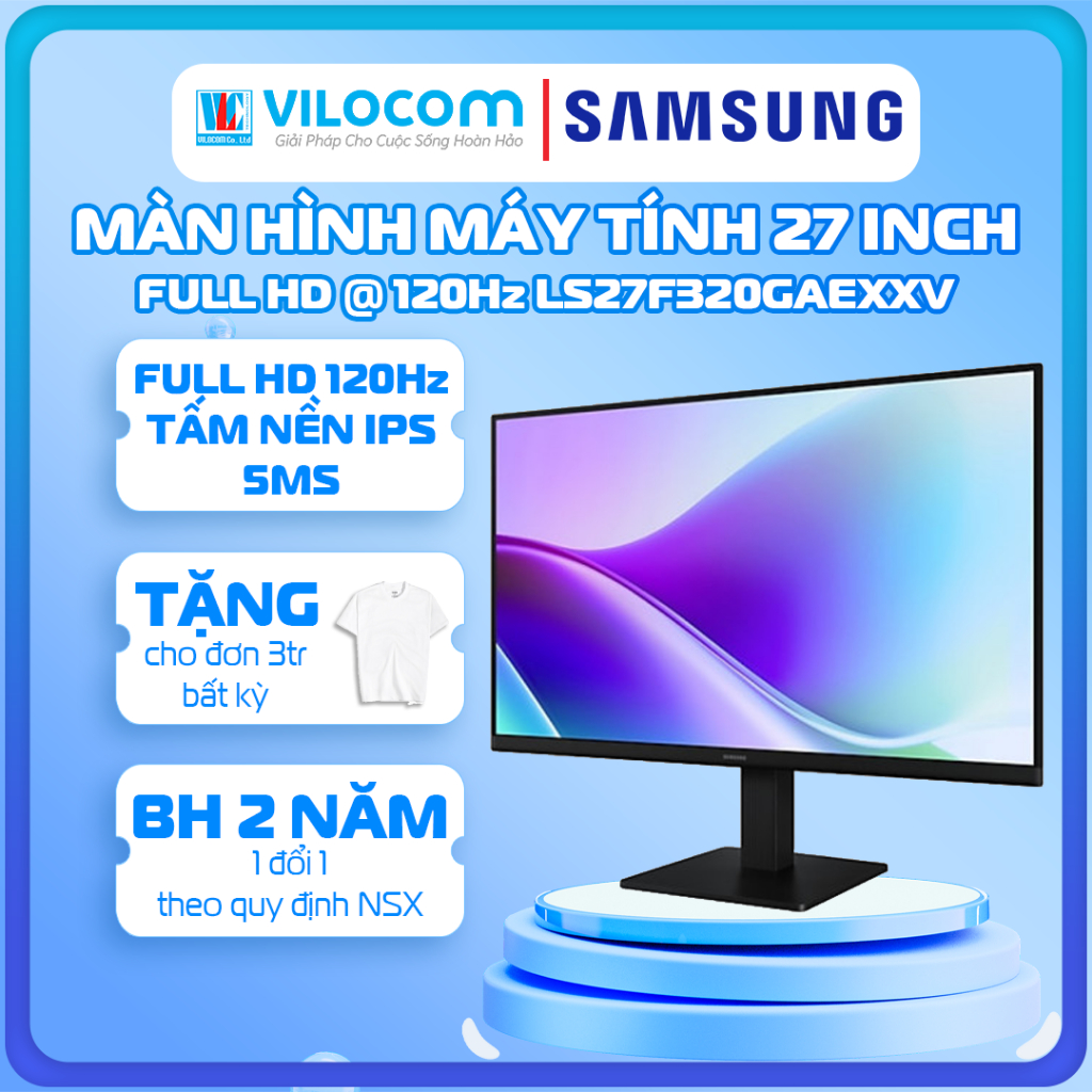 Màn Hình SAMSUNG 27 inch LS27F320GAEXXV (27 inch - IPS - FHD - 120Hz - 5ms) - Hàng Chính Hãng