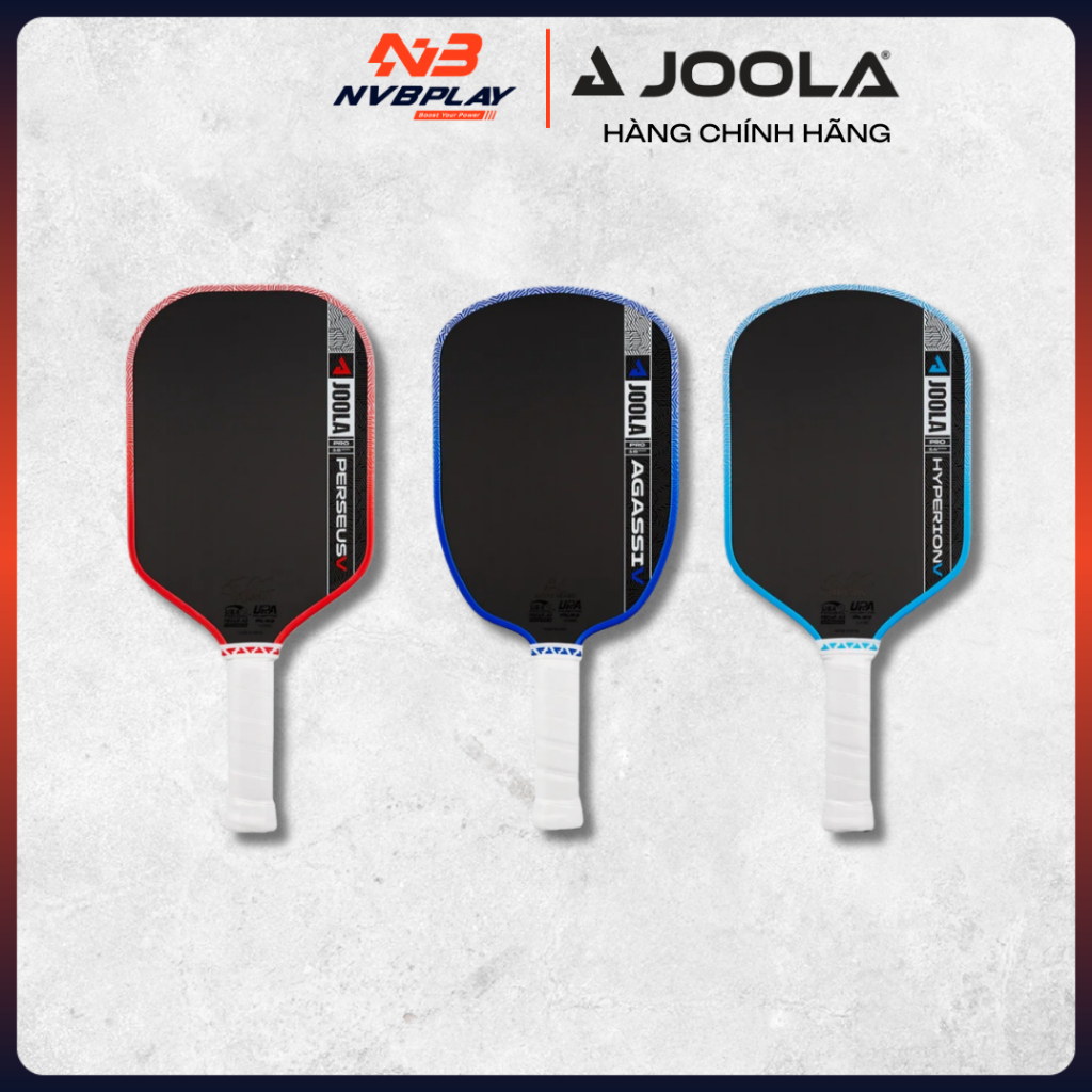 Vợt Pickleball JOOLA Pro V: Perseus, Hyperion, Agassi - 14mm/16mm - Hàng Chính Hãng