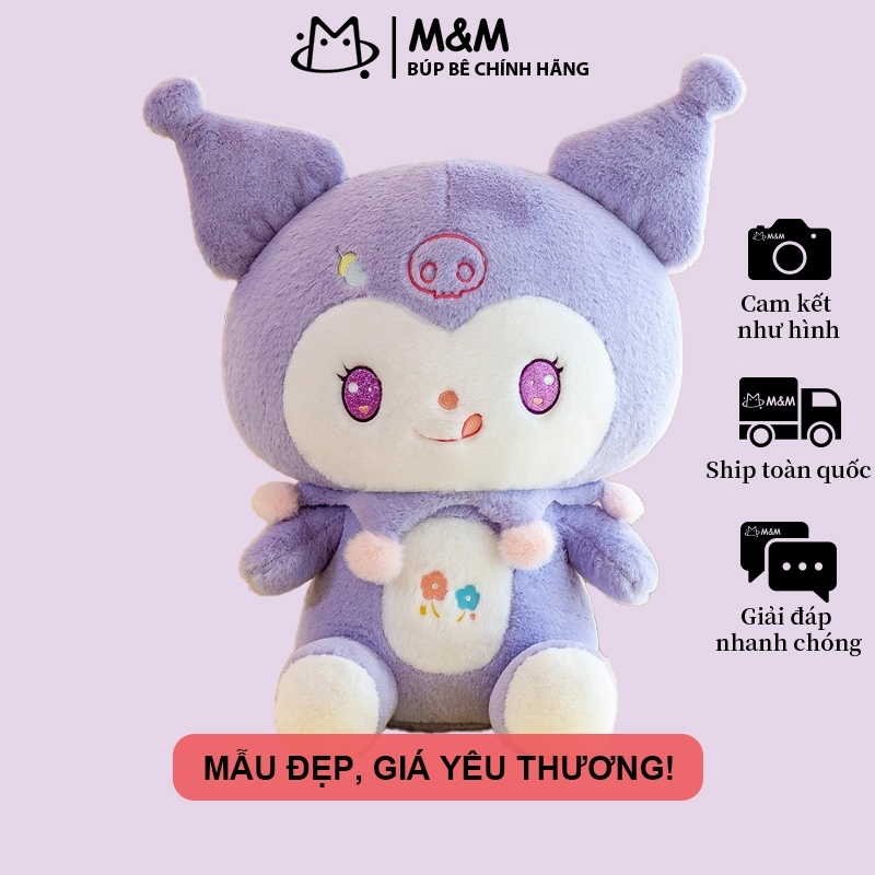 Gấu bông Kuromi nhân vật hoạt hình siêu đáng yêu 50cm gấu bông M&M