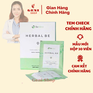 Tăng Cân Herbal Be  Ăn Ngon Chính Hãng - Giúp Tăng Cân Hấp Thụ Tốt Hiệu Quả Hộp 30 Viên Mới