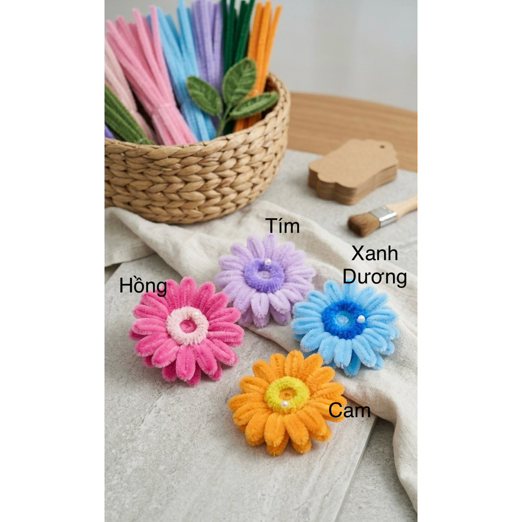 Sỉ đầu bông hoa đồng tiền đk 8cm, hoa đồng tiền kẽm nhung 8cm cánh đúp, sỉ hoa đồng tiền kẽm nhung