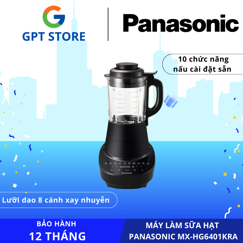 Máy Làm Sữa Hạt Đa Năng Panasonic MX-HG6401KRA - 10 Chế Độ Nấu Tự Động - Bảo Hành 12 Tháng