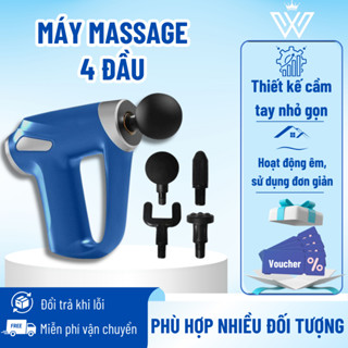 Súng Massage Mini Cầm Tay Giảm Đau Cơ, Máy Massage Cơ Bắp Thư Giãn Sau Tập Gym, Sạc Pin Tiện Lợi