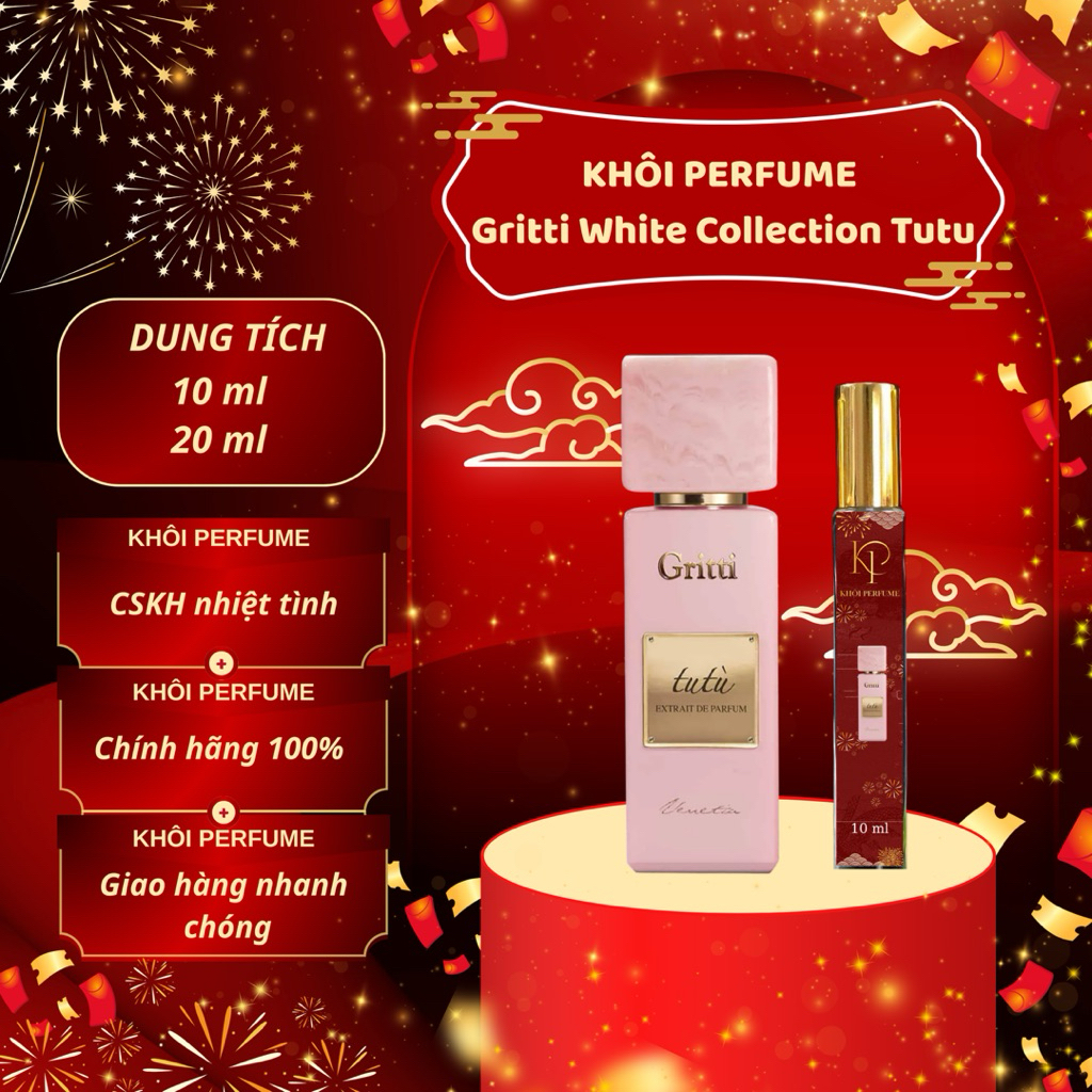 (Auth) Nước Hoa Nữ Gritti White Collection Tutu 10/20ml | Khôi Perfume