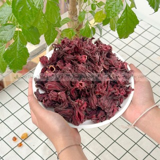 Hoa atiso đỏ 100g, hoa bụp giấm, hibiscucs, nguyên liệu pha trà, làm siro, giúp giải nhiệt, mát gan