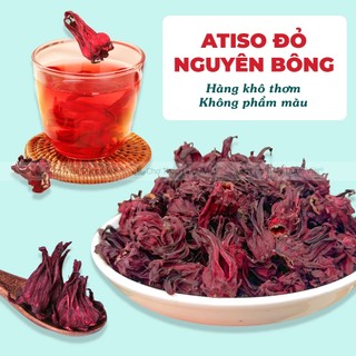 Hoa atiso đỏ 100g, hoa bụp giấm, hibiscucs, nguyên liệu pha trà, làm siro, giúp giải nhiệt, mát gan