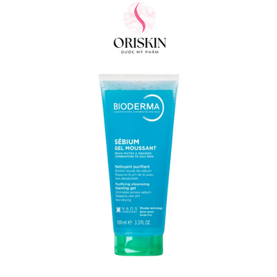 Bioderma Gel Rửa Mặt Tạo Bọt Da Dầu Nhạy Cảm Sebium Gel Moussant 100ml