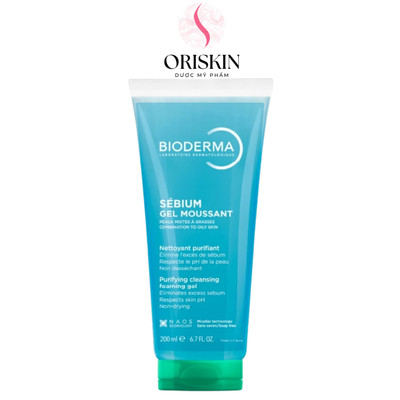 Bioderma Gel Rửa Mặt Tạo Bọt Cho Da Hỗn Hợp Và Da Dầu Bioderma Sebium Gel Moussant