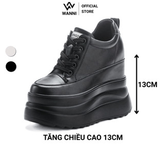 Giày Thể Thao Nữ Độn Đế Tăng Chiều Cao 13cm, Da Bò Cao Cấp, Đế Nhẹ Êm Chân WN707 – Wanni Shoes