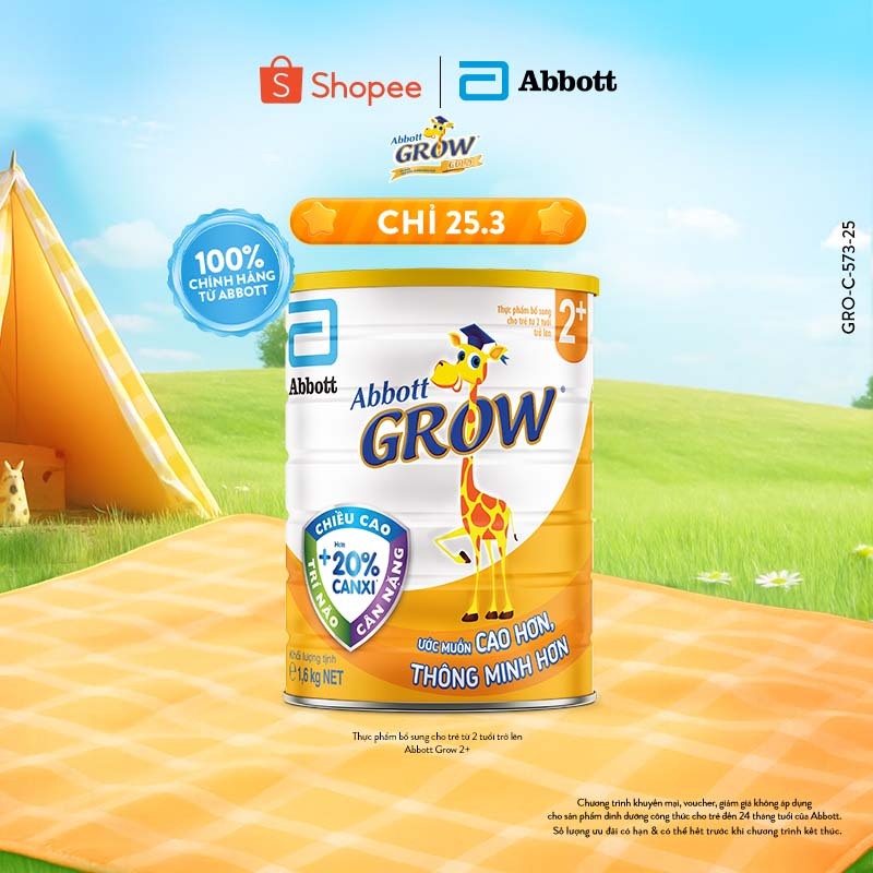 Sữa bột Abbott Grow 2+ 1.6kg