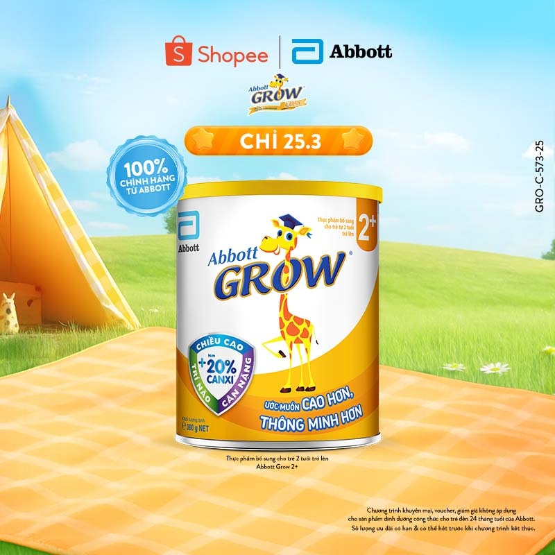 Sữa bột Abbott Grow 2+ 380g