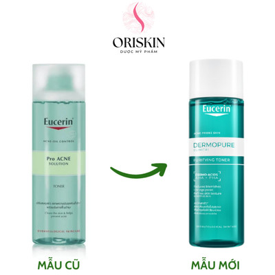 Eucerin Nước Cân Bằng Dành Cho Da Nhờn Mụn Acne Oil Control ProACNE Solution Toner 200ml