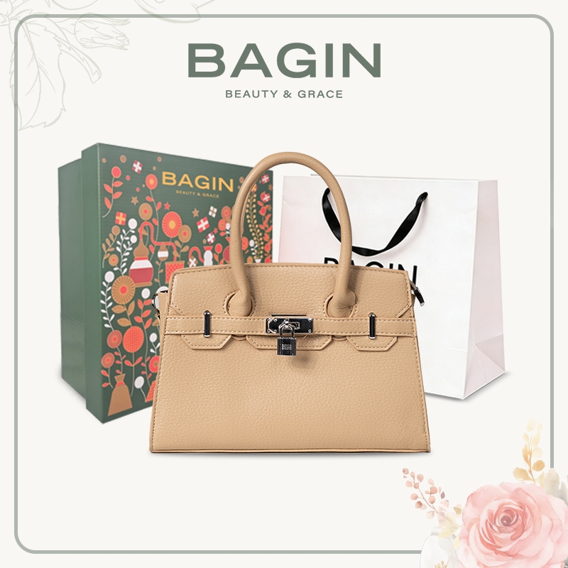 BAGIN Túi Xách Nữ Bagin Da Cao Cấp Mềm Tặng Kèm Dây Đeo Thời Trang Công Sở Hàng Ngày Tặng Quà