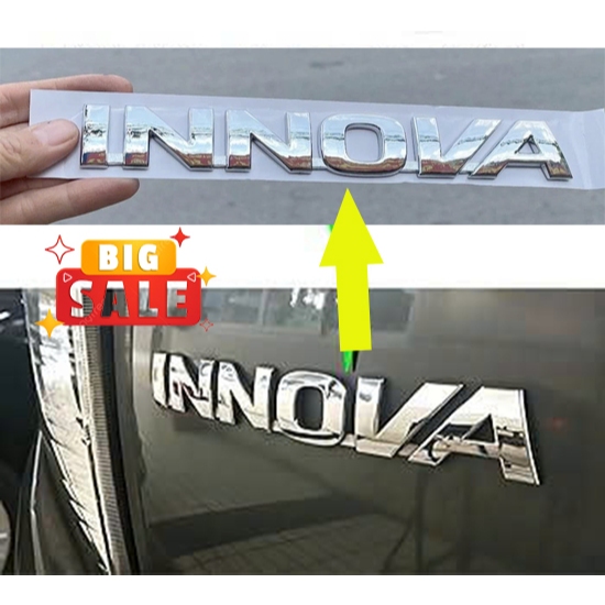 Chữ Nổi Innova Dán Sau Xe Toyota Innova Đời Từ 2016 Đến 2022 - Tem Chữ innova Dán Đuôi Xe innova