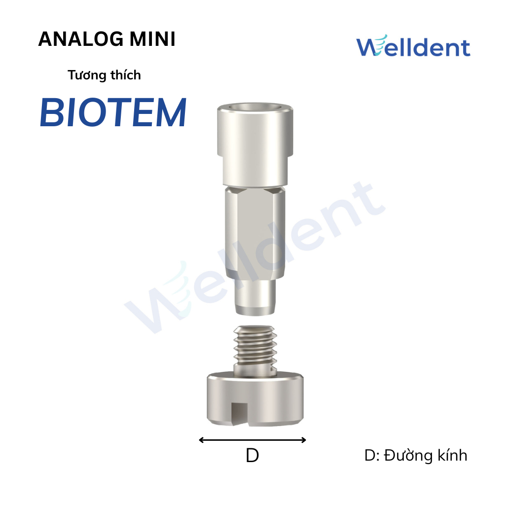 Analog mini mô phỏng trụ Implant  – Tương thích với Biotem
