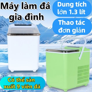 【Máy làm đá viên mini】Dùng trong nhà & ngoài trời | Tự làm sạch, đá trong suốt | Gọn nhẹ cho ký túc xá, cắm trại