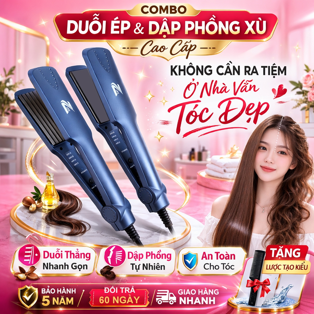 [RẺ VÔ ĐỐI] Máy Duỗi Tóc Thẳng Tóc 4 Mức Nhiệt - Dụng Cụ Tạo Kiểu, Làm Đẹp, Là Thẳng Tóc đẹp