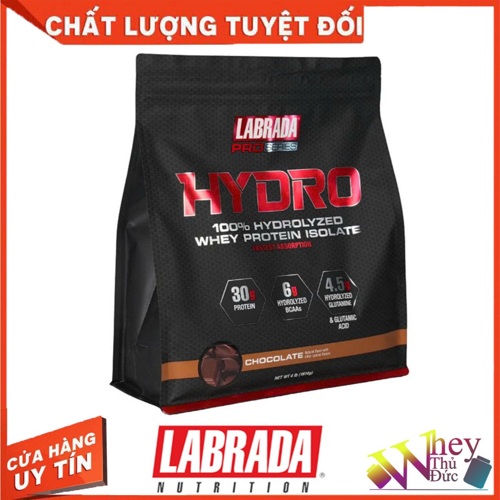 Sữa Bột Labrada HYDRO WHEY 4Lbs (48 Lần Dùng) 100% Hydrolyzed Whey Protein Isolate