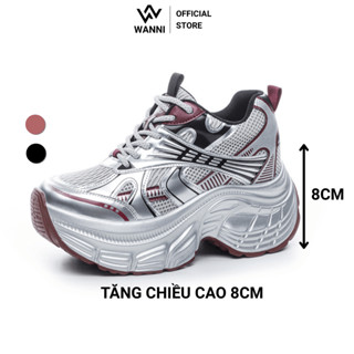 Giày Thể Thao Nữ Độn Đế 8cm Da Bò Tách Lớp, Đế Nhẹ Êm Chân, Mẫu Mới 2026 – Wanni Shoes WN597