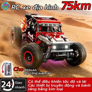 Xe điều khiển từ xa không chổi than dành cho người lớn, dẫn động 4 bánh, tốc độ cao 75 km/h, bánh xe lớn