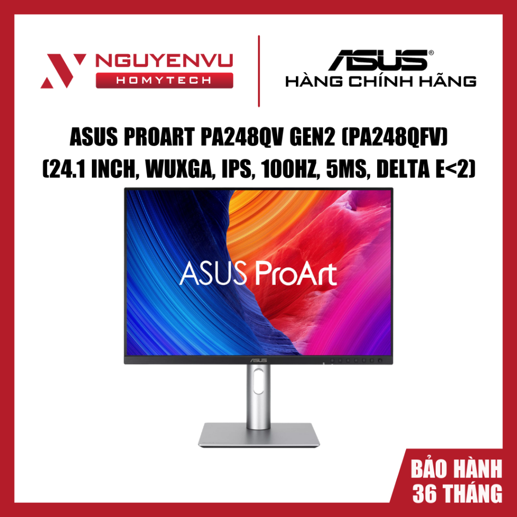 [Full VAT] Màn hình ASUS ProArt PA248QV Gen2 (PA248QFV) 24.1 Inch - IPS - 100% sRGB - Chính hãng