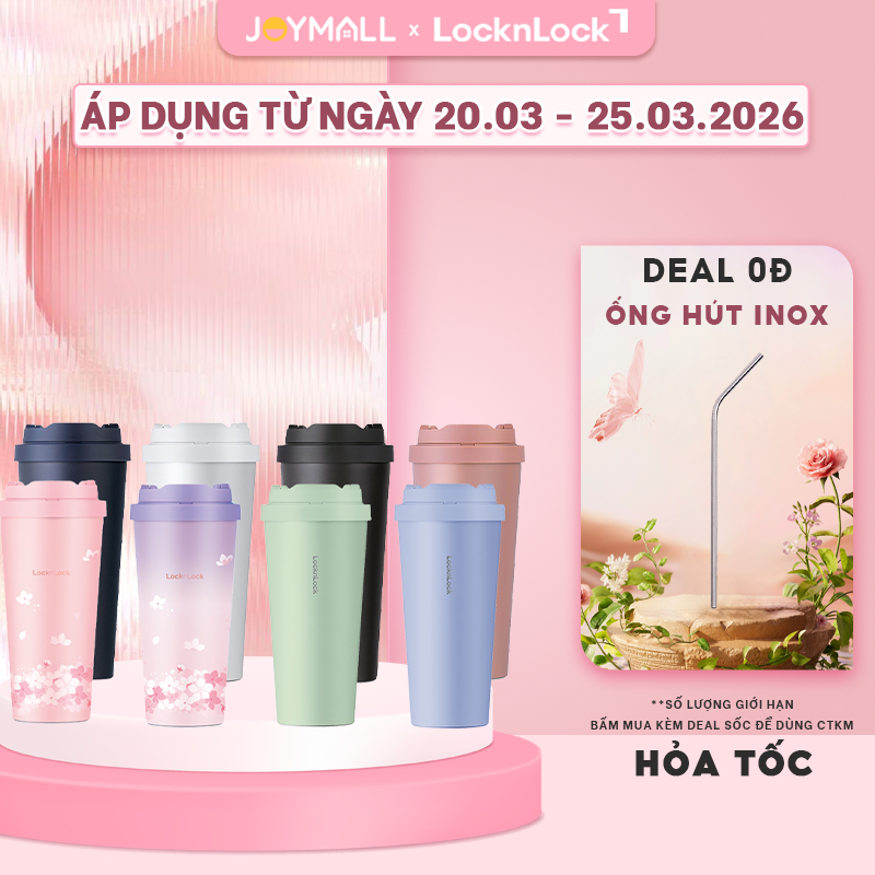 Ly giữ nhiệt LocknLock LHC3249 550ml, LHC3271 400ml, Hàng chính hãng, thép không gỉ 316L - JoyMall