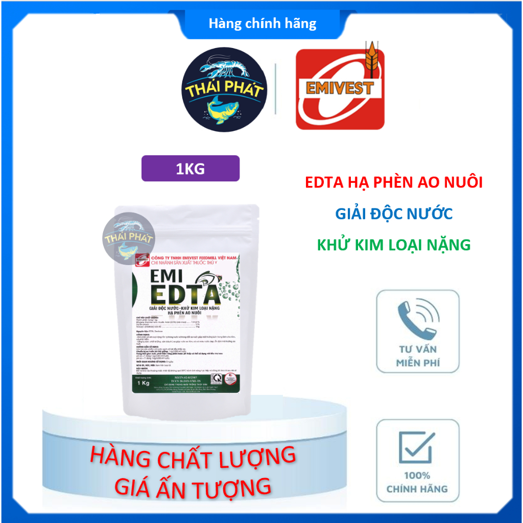 EMI EDTA 1KG - EDTA hạ phèn, giải độc nước, khử kim loại nặng