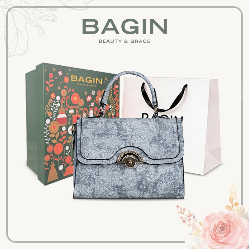 BAGIN Túi Quai Xách Nữ  Họa Tiết Thêu Sang Trọng Có Quai Thời Trang Ngày Lễ Quà Tặng Tặng Cho Mẹ