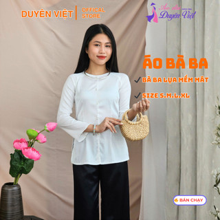 Áo Bà Ba Lụa Gấm Thêu Hoa – Duyên Việt | Thanh Lịch, Truyền Thống, Tinh Tế.Áo Bà Ba Trơn Đủ Màu.