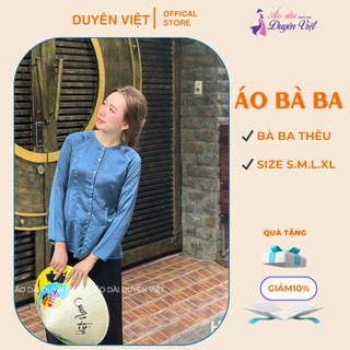 Áo Bà Ba Lụa Gấm Thêu Hoa – Duyên Việt | Thanh Lịch, Truyền Thống, Tinh Tế.Áo Bà Ba Trơn Đủ Màu.