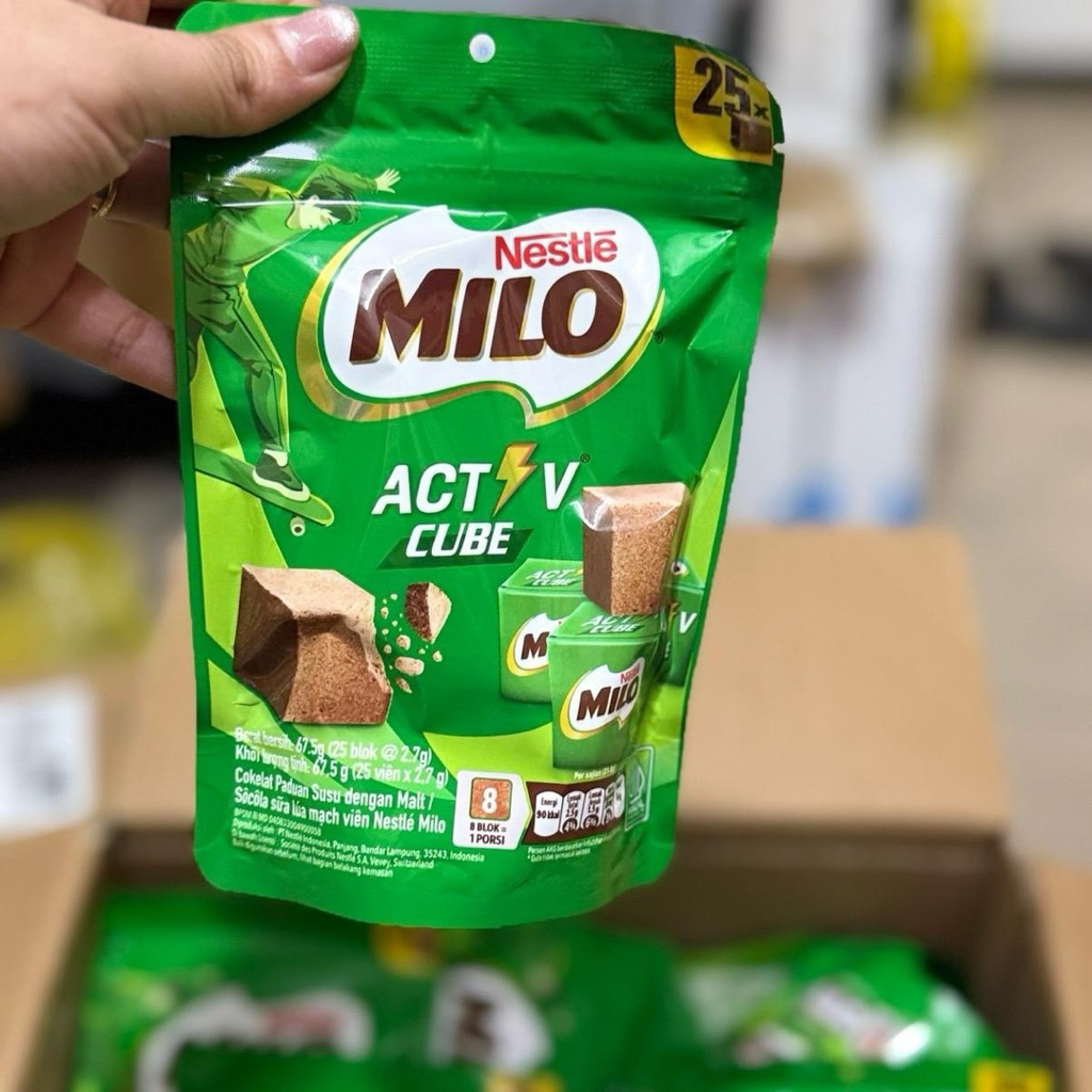Túi 25 Viên MILO Cube - Sôcôla Sữa Lúa Mạch 67.5g (Kitkat Milo Cube)