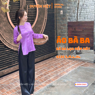 Áo Bà Ba Lụa Gấm Thêu Hoa – Duyên Việt | Thanh Lịch, Truyền Thống, Tinh Tế.Áo Bà Ba Trơn Đủ Màu.