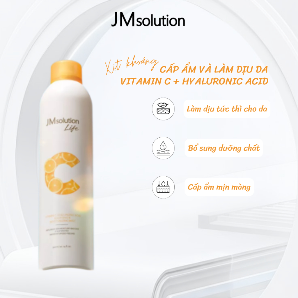 Xịt Khoáng Vitamin C JM Solution Life Cấp Ẩm, Sáng Da, Giữ Lớp Nền Lâu Trôi