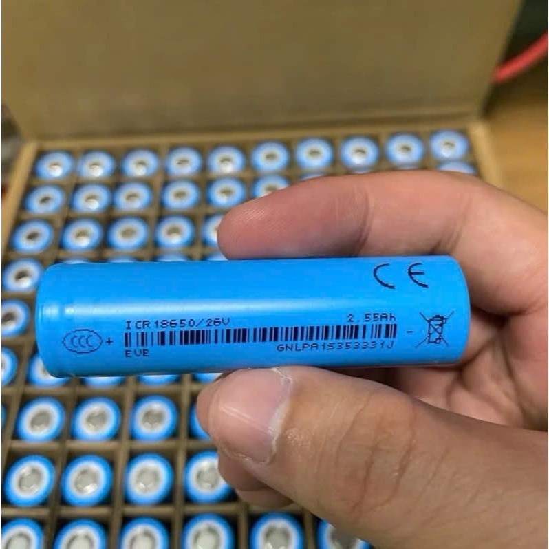 [T147] Cell Pin EVE 18650 26V 2500mAh Tháo khối Nội trở 19,20 5C Xả 12A Cell EVE Xanh 2500mAh 5C