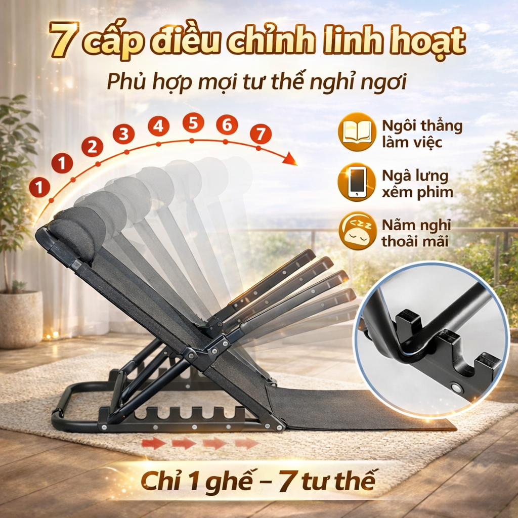 Ghế bệt tựa lưng, ghế bệt tựa lưng thư giãn, ghế bệt tựa lưng thư giãn gấp gọn, ghế ăn cho người già, ghế gấp bệnh nhân | BigBuy360 - bigbuy360.vn