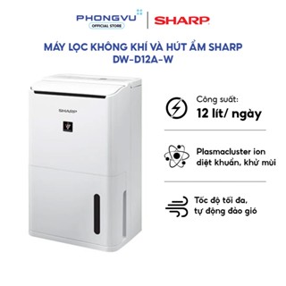 Máy lọc không khí và hút ẩm Sharp - 25m² - Hút ẩm 12L/ngày - Plasmacluster Ion - Bảo hành 12 tháng