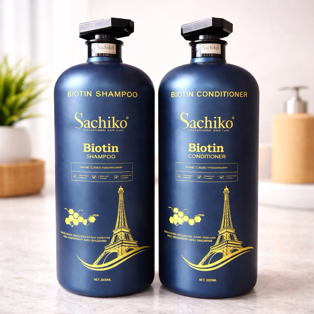 Sachiko cặp Dầu Gội Biotin Shampoo & Dầu Xả Biotin Conditioner 2000ml - Chăm Sóc Tóc Hiệu Quả phục h