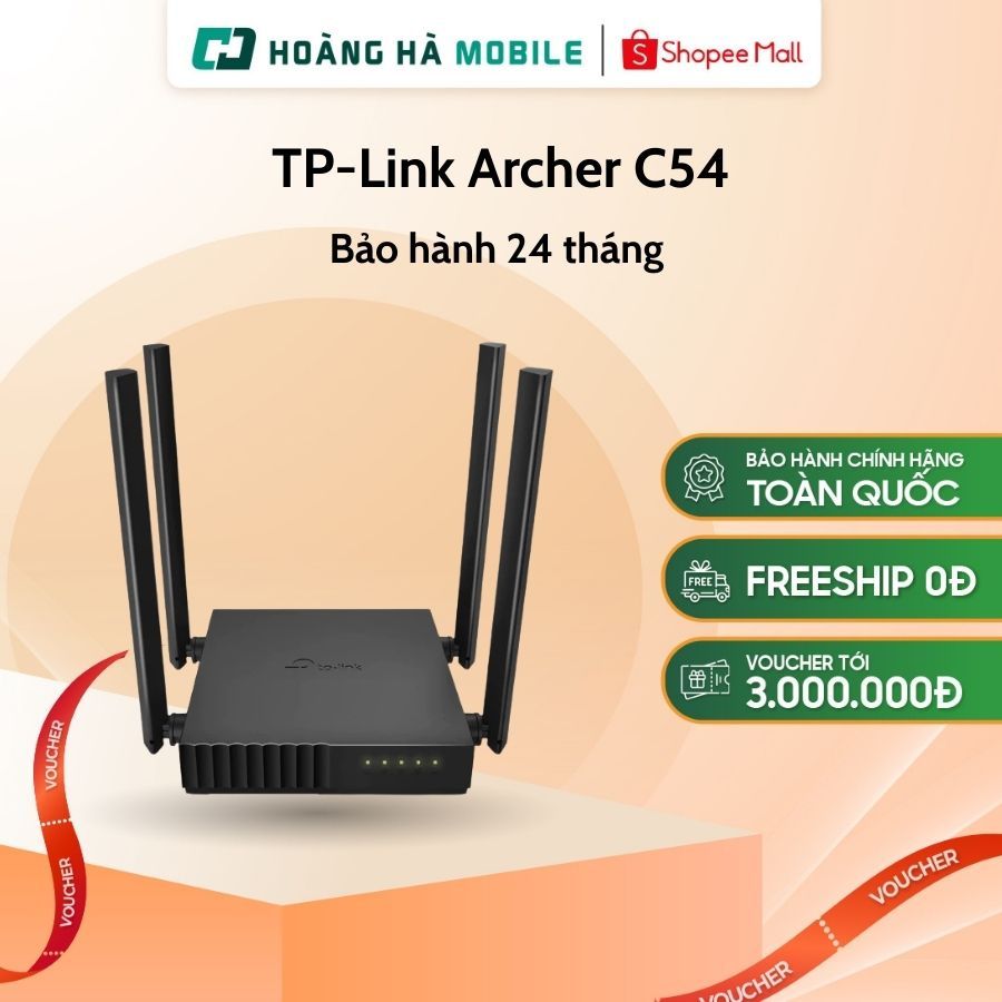 Bộ Phát Wifi TP-Link Archer C54 Băng Tần Kép AC1200 - Chính hãng