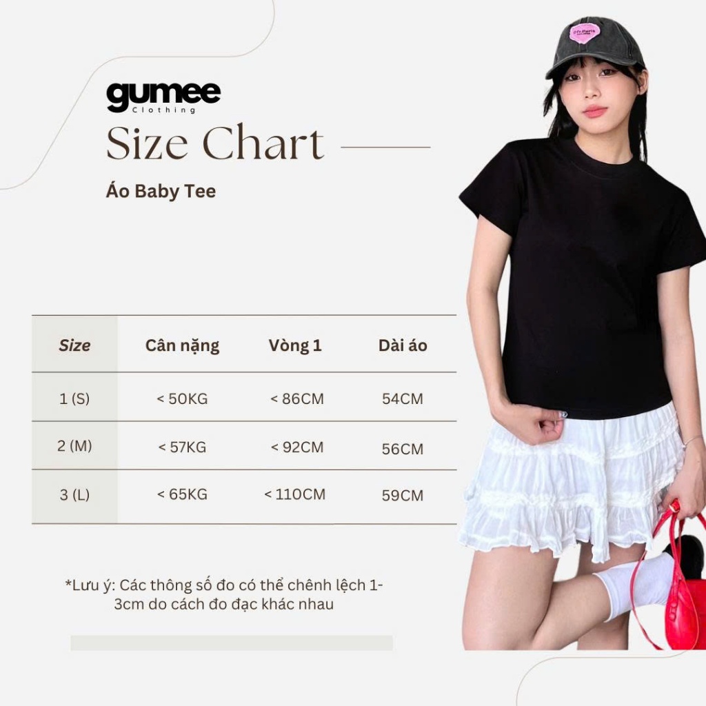 Áo thun baby tee nữ trơn basic ngắn tay cổ bo chun chất cotton mềm thoáng mát thấm hút mồ hôi - BBT | BigBuy360 - bigbuy360.vn
