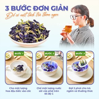 Hoa đậu biếc sấy lạnh 500g, trà hoa đậu biếc, pha trà, nấu chè, nấu xôi, làm bánh, thạch