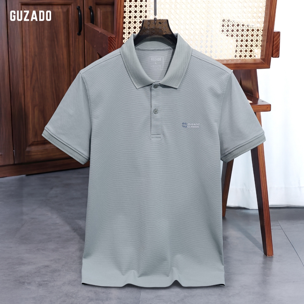Áo Polo Nam Cao Cấp GUZADO Vải Cá Sấu Cotton Thoáng Mát, Sang Trọng Lịch Lãm GPS2502