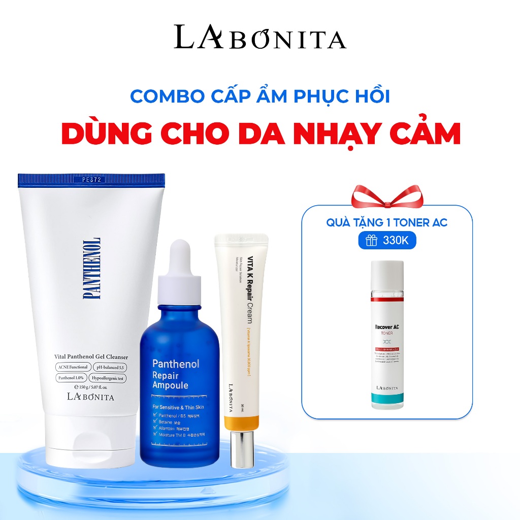 [LABONITA MIỀN BẮC-Tặng Toner AC][Tặng Toner AC] COMBO Sữa Rửa Mặt B5 150g + Tinh chất B5 50ml + Kem