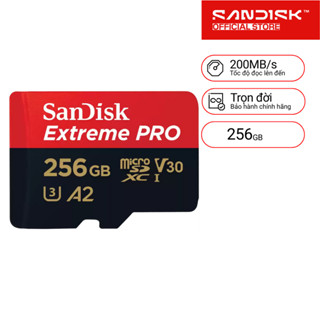 Thẻ nhớ MicroSDXC Sandisk Extreme Pro 32GB 64GB 128GB 256GB V30 U3 UHS-I upto 200MB/s BH trọn đời