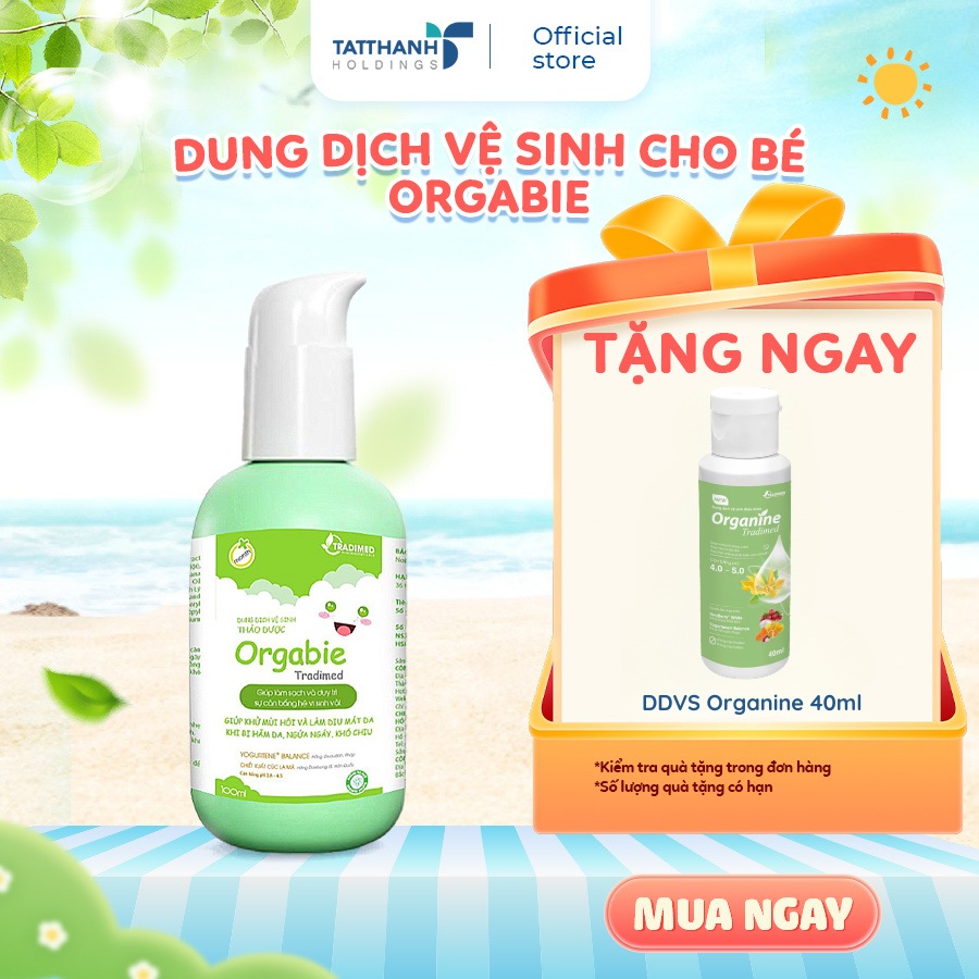 Dung Dịch Vệ Sinh Cho Bé Gái & Bé Trai Orgabie - Giúp Khử Mùi Hôi, Ngăn Ngừa Viêm, Ngứa