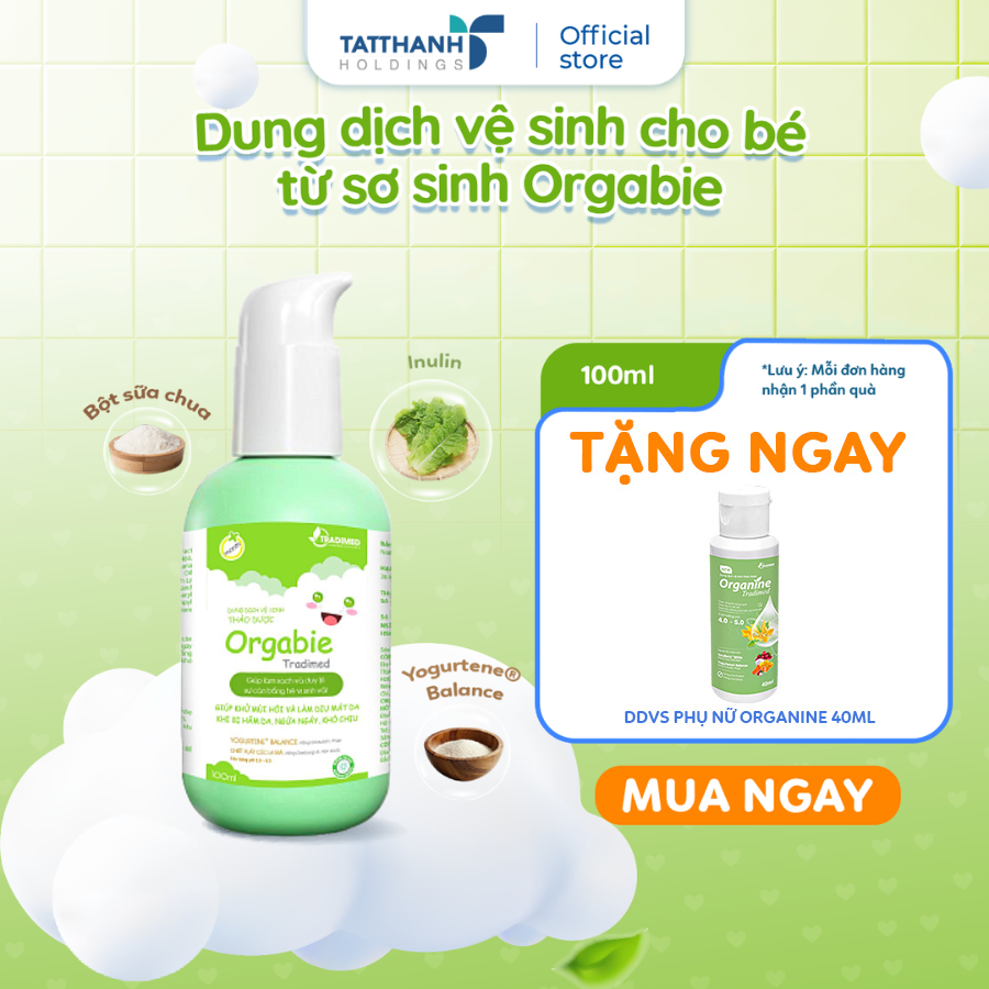 Dung Dịch Vệ Sinh Chống Hăm Tã Cho Bé Sơ Sinh Từ 0 Tháng Tuổi Orgabie - Giảm Hăm, Ngăn Ngừa Hăm Ngứa