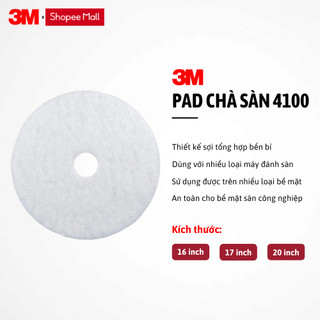 Miếng Pad Đánh Bóng Sàn 3M 4100 Màu Trắng