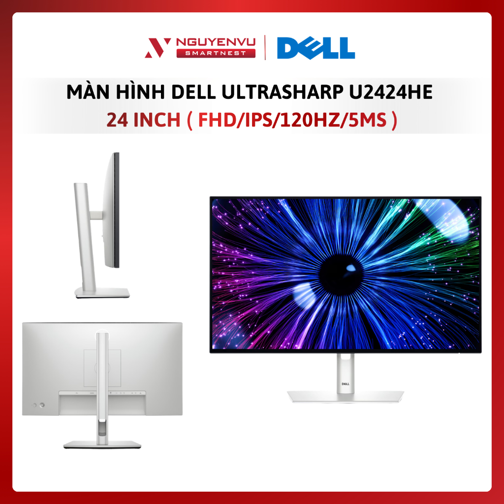 Màn Hình Dell Ultrasharp U2424HE 23.8 inch ( FHD/IPS/120Hz/5ms ) - Hàng Chính Hãng - Bảo Hành 3 Năm
