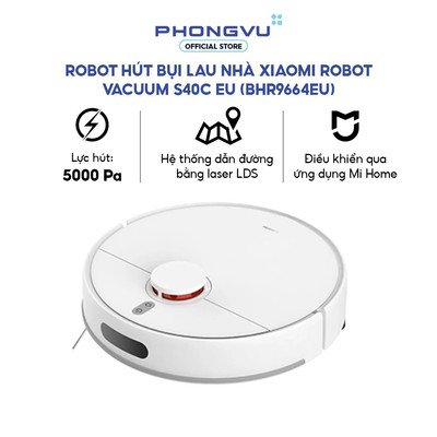 Robot Hút Bụi Lau Nhà Xiaomi Robot Vacuum S40C - Lực Hút 5000Pa - Laser LDS - Bảo hành 12 tháng