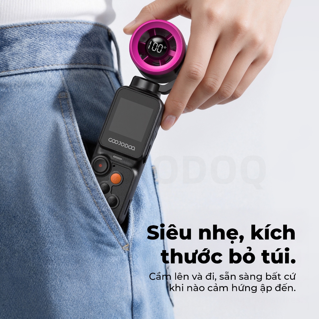 Goojodoq Quạt Camera 2in1 Xoay 180° Màn Hình 1.3" 100 Cấp Gió Hàng Chính Hãng quạt tuabin tốc độ cao | BigBuy360 - bigbuy360.vn